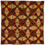 Quilt, Log Cabin Pattern, Pineapple variation