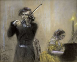 A Violinist and Clara Schumann