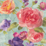Watercolor Floral I on Grey