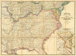 Map of The Seat of Civil War In America, 1862