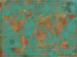 Rustic World Map