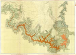 Grand Canyon - ComVintageite: Geologic map, S. pt. Kaibab Plateau. I-IV, 1882