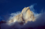 Trango Tower in morning mist, Karakoran Mountains, Pakistan