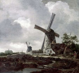 Landscape with Windmills Near Haarlem
