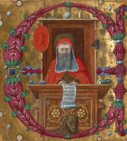 Initial E:  Saint Jerome in His Study