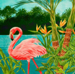 Hot Tropical Flamingo I