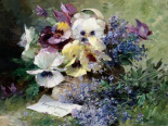 Pansies and Forget Me Not