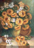 Sunflowers in Vase I