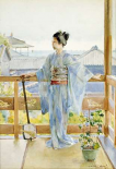 Geisha Standing On a Balcony